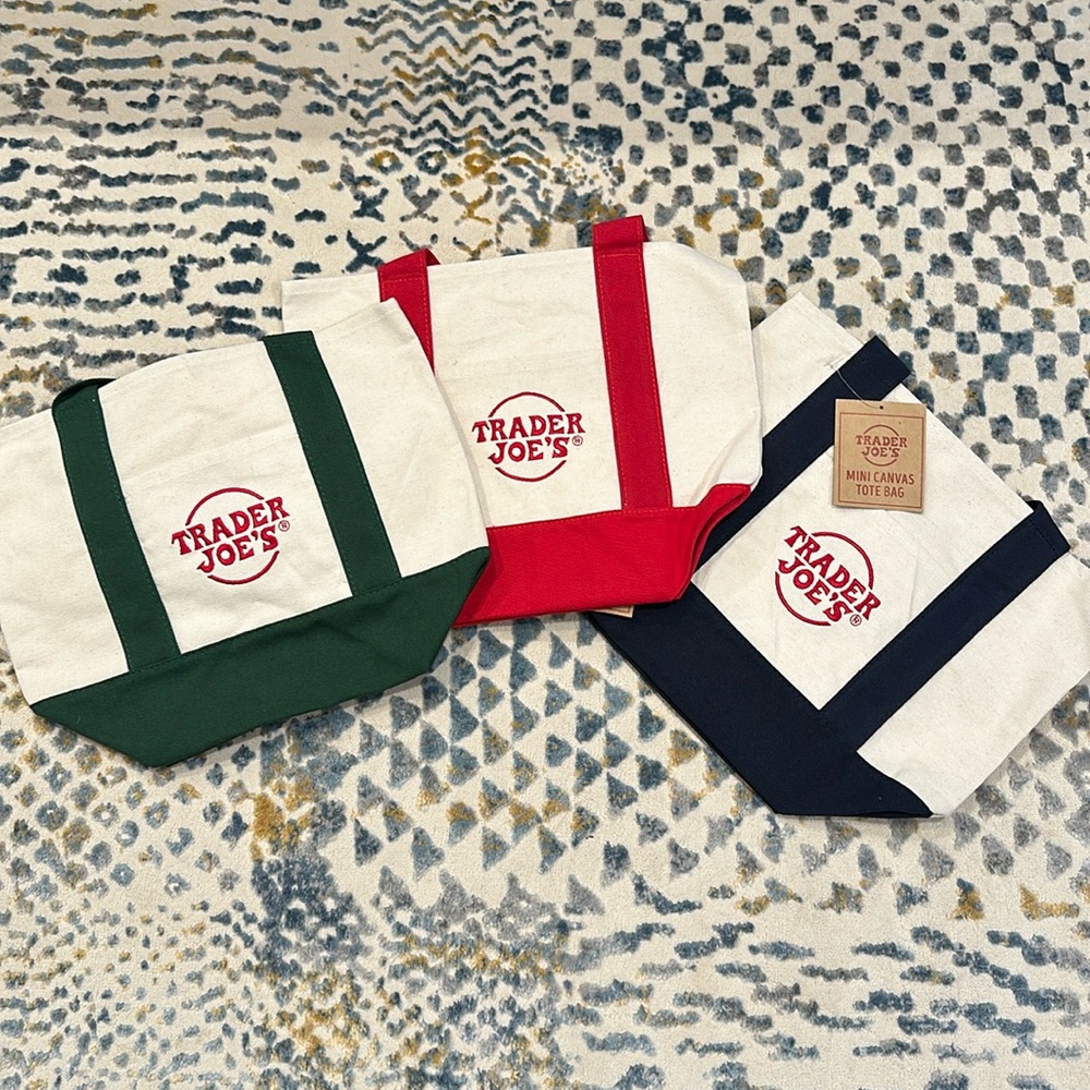 Trader Joe’s Mini Canvas Tote bags set of 3